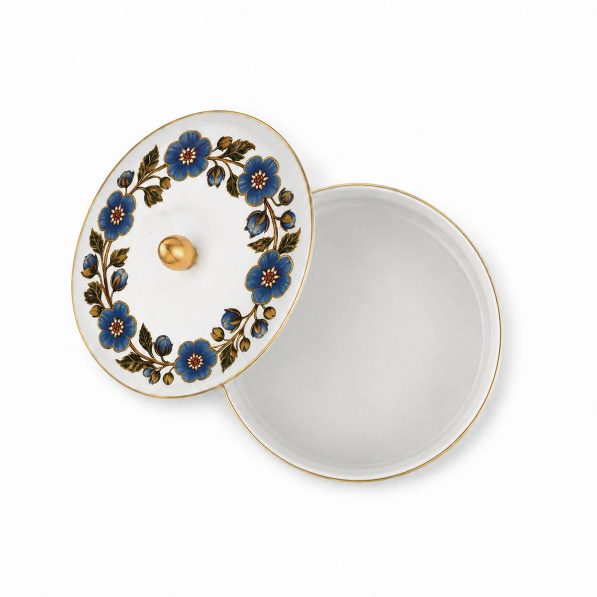 Forget-Me-Not Porcelain Jewelry Box