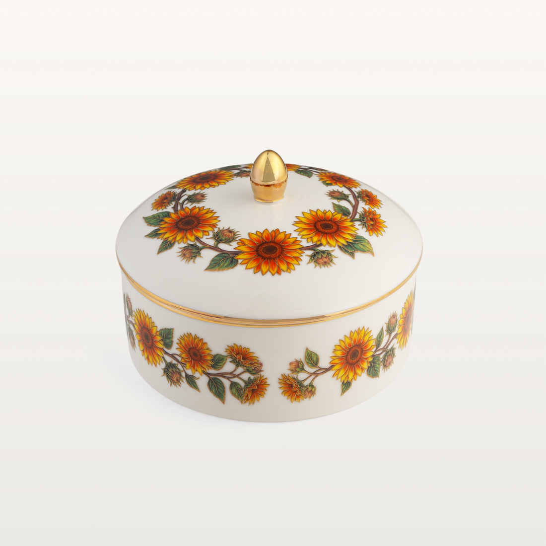 Sunflower Porcelain Jewelry Box