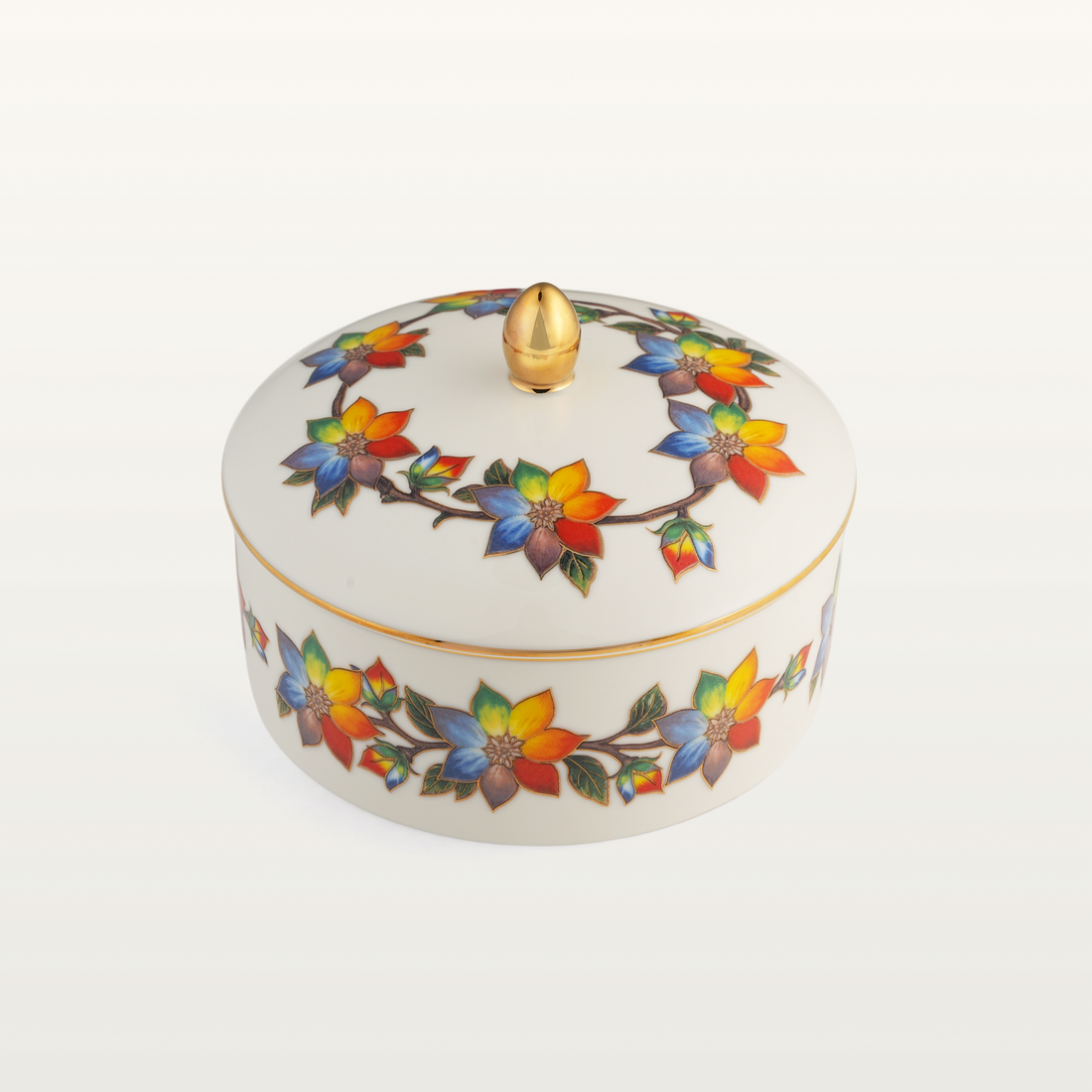 Seven-Plated flower Porcelain Jewelry Box