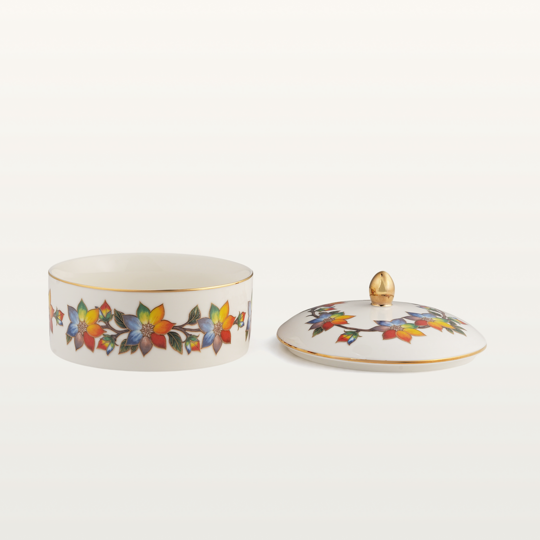 Seven-Plated flower Porcelain Jewelry Box