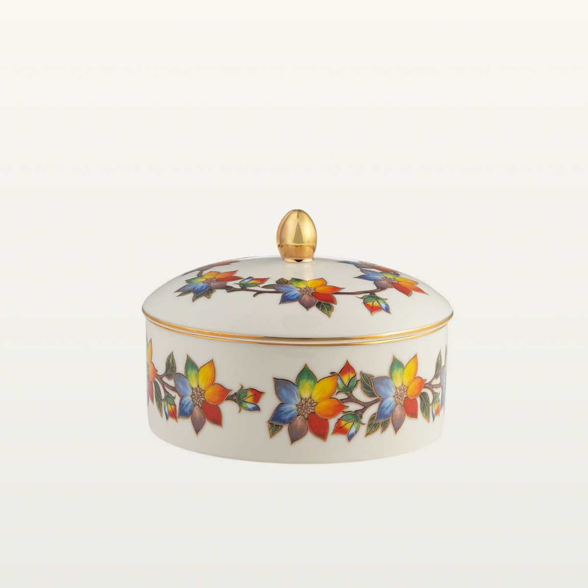 Seven-Plated flower Porcelain Jewelry Box