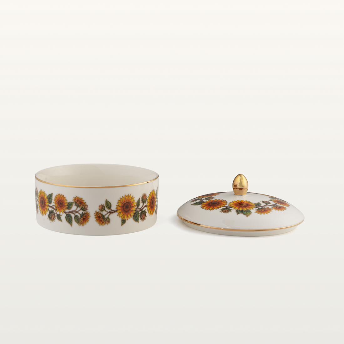 Sunflower Porcelain Jewelry Box