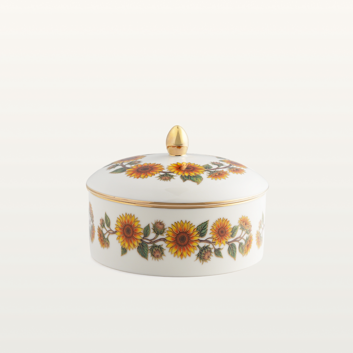 Sunflower Porcelain Jewelry Box