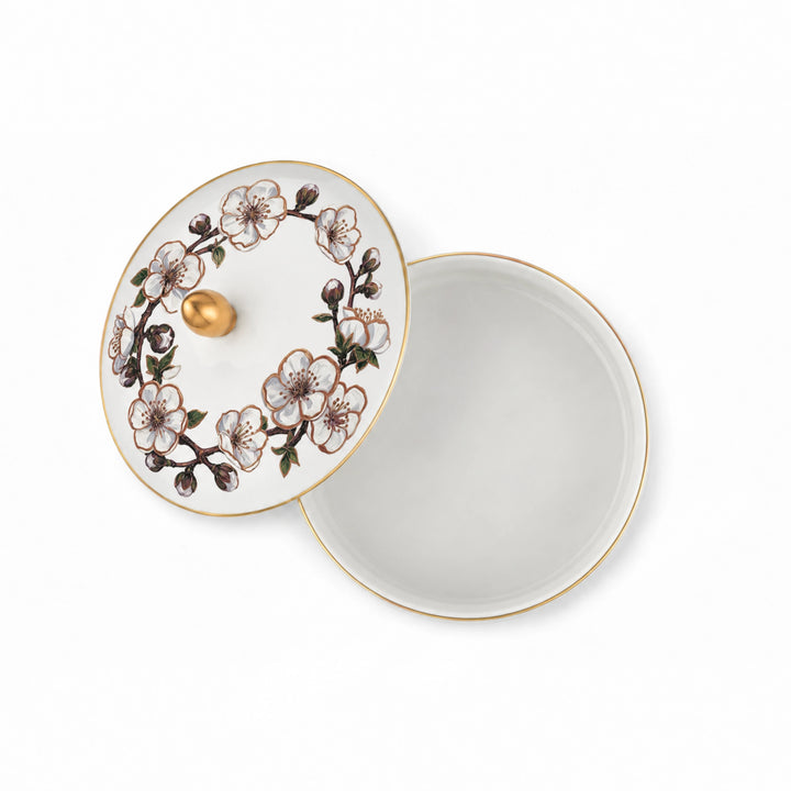 Apricot Blossom Porcelain Jewelry Box
