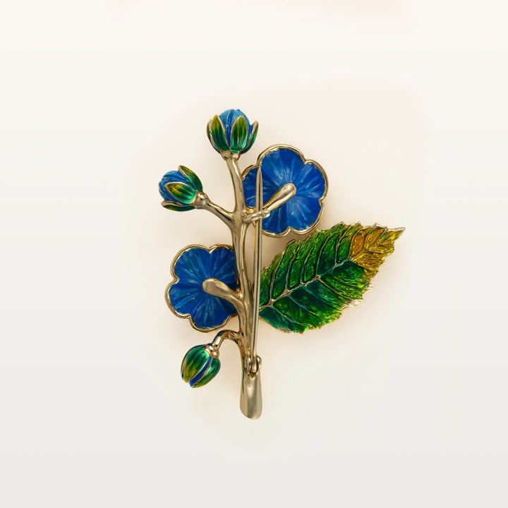 Forget-Me-Not Enamel Brooch