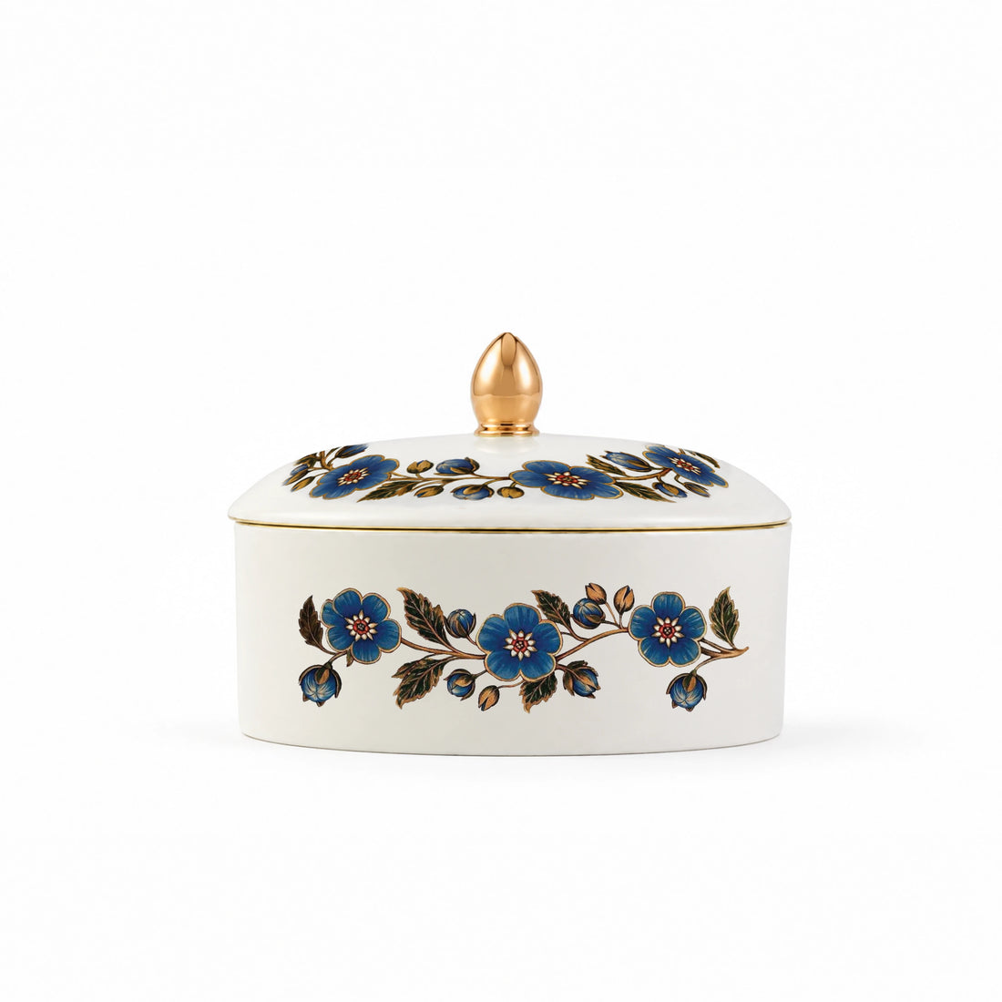 Forget-Me-Not Porcelain Jewelry Box