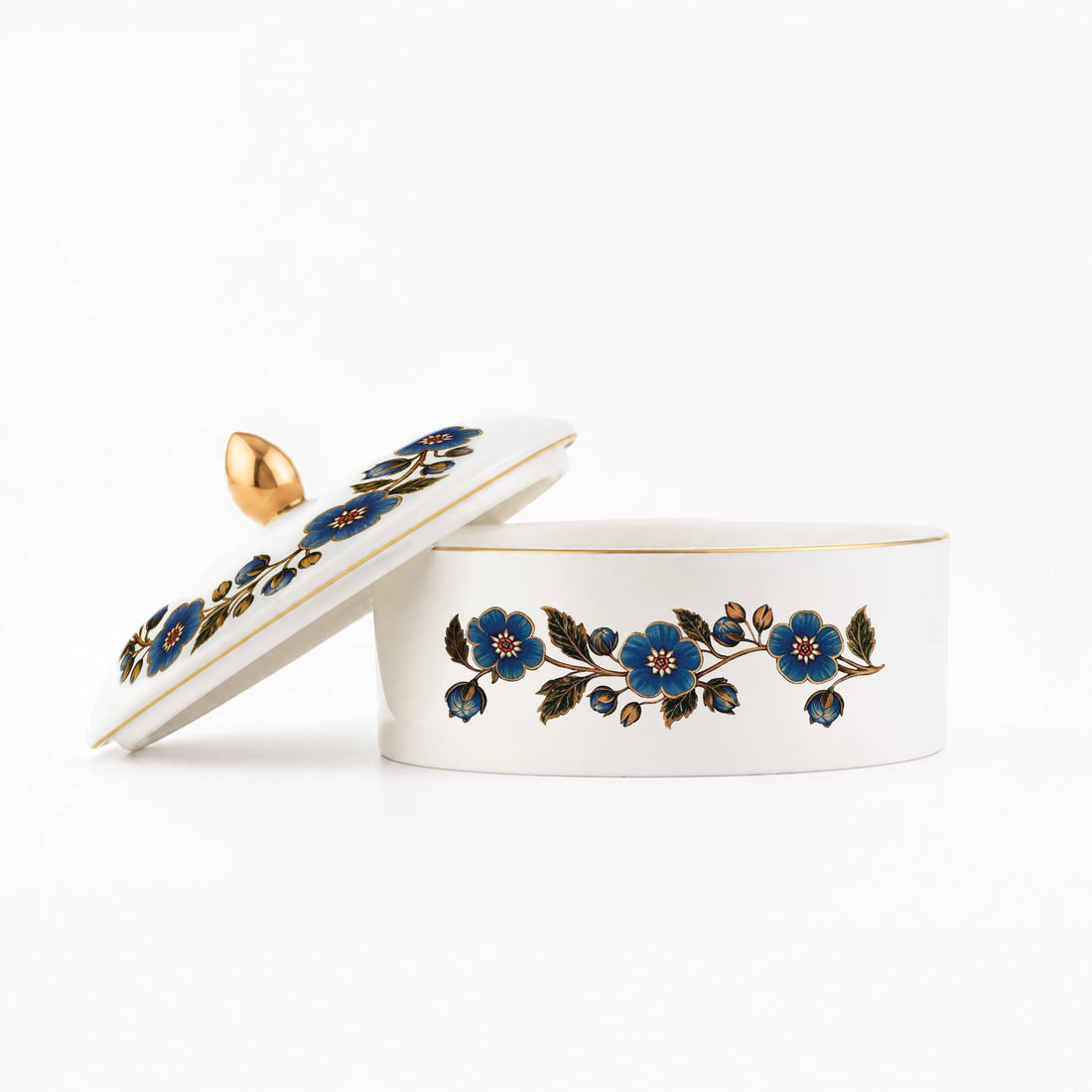 Forget-Me-Not Porcelain Jewelry Box