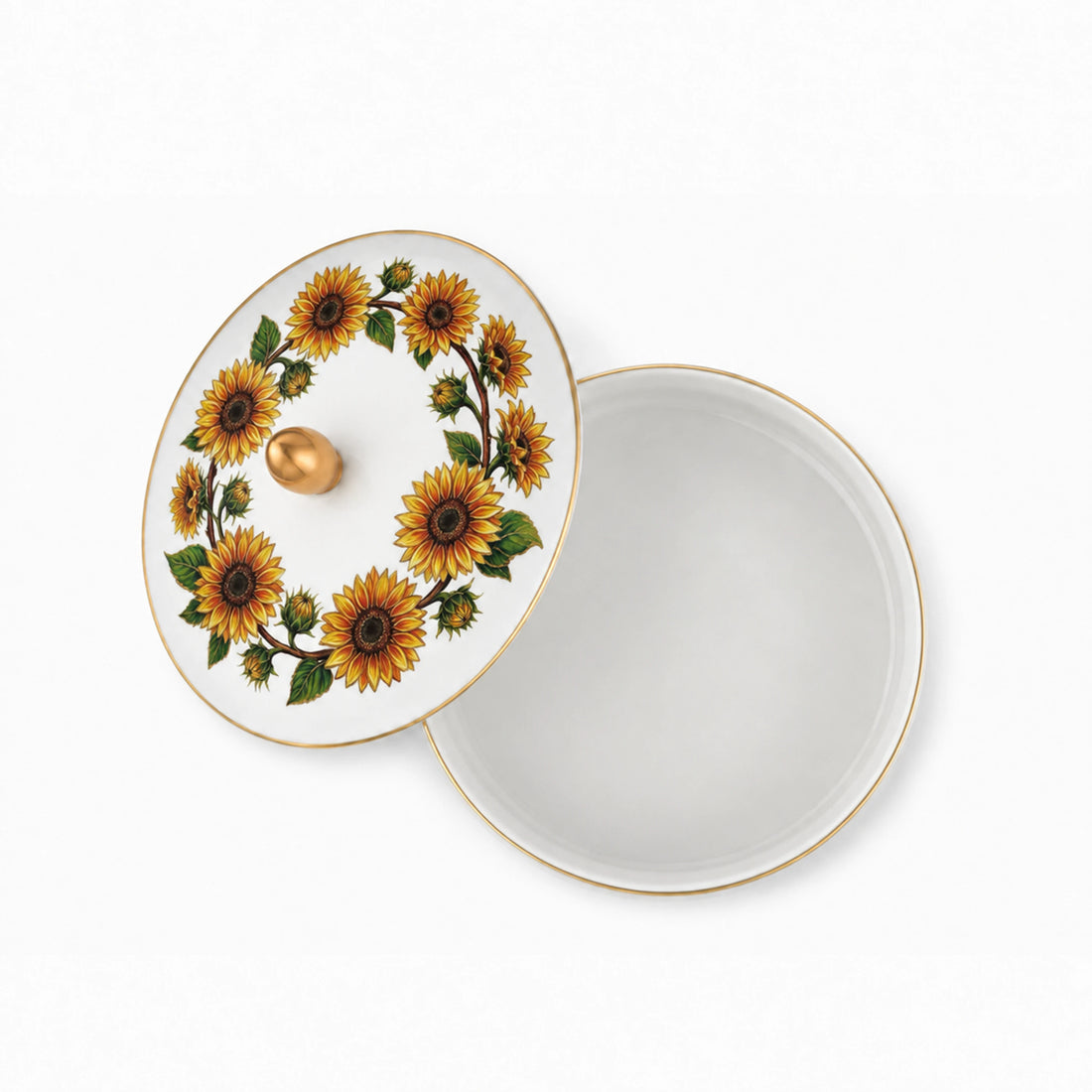 Sunflower Porcelain Jewelry Box