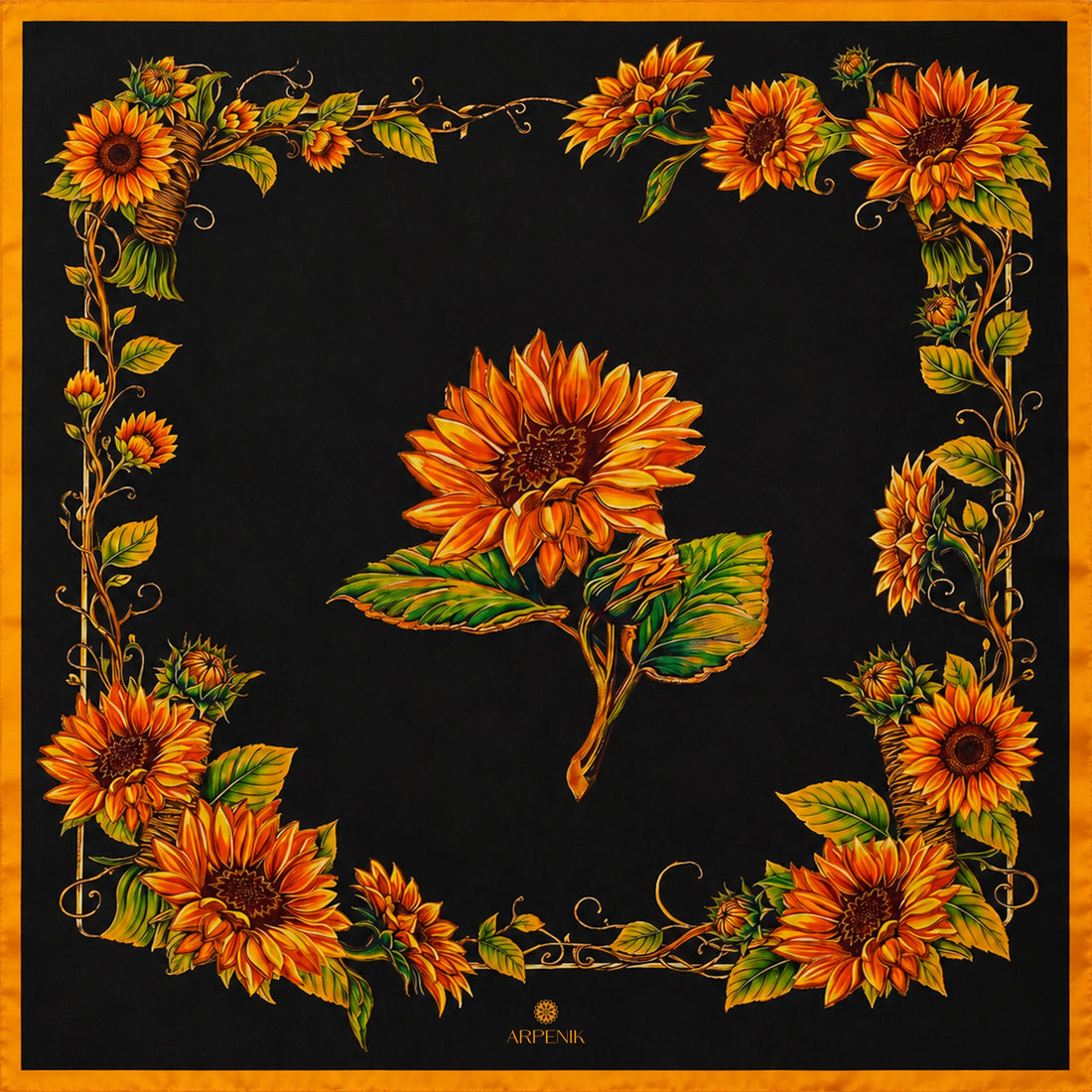 Sunflower Silk Scarf
