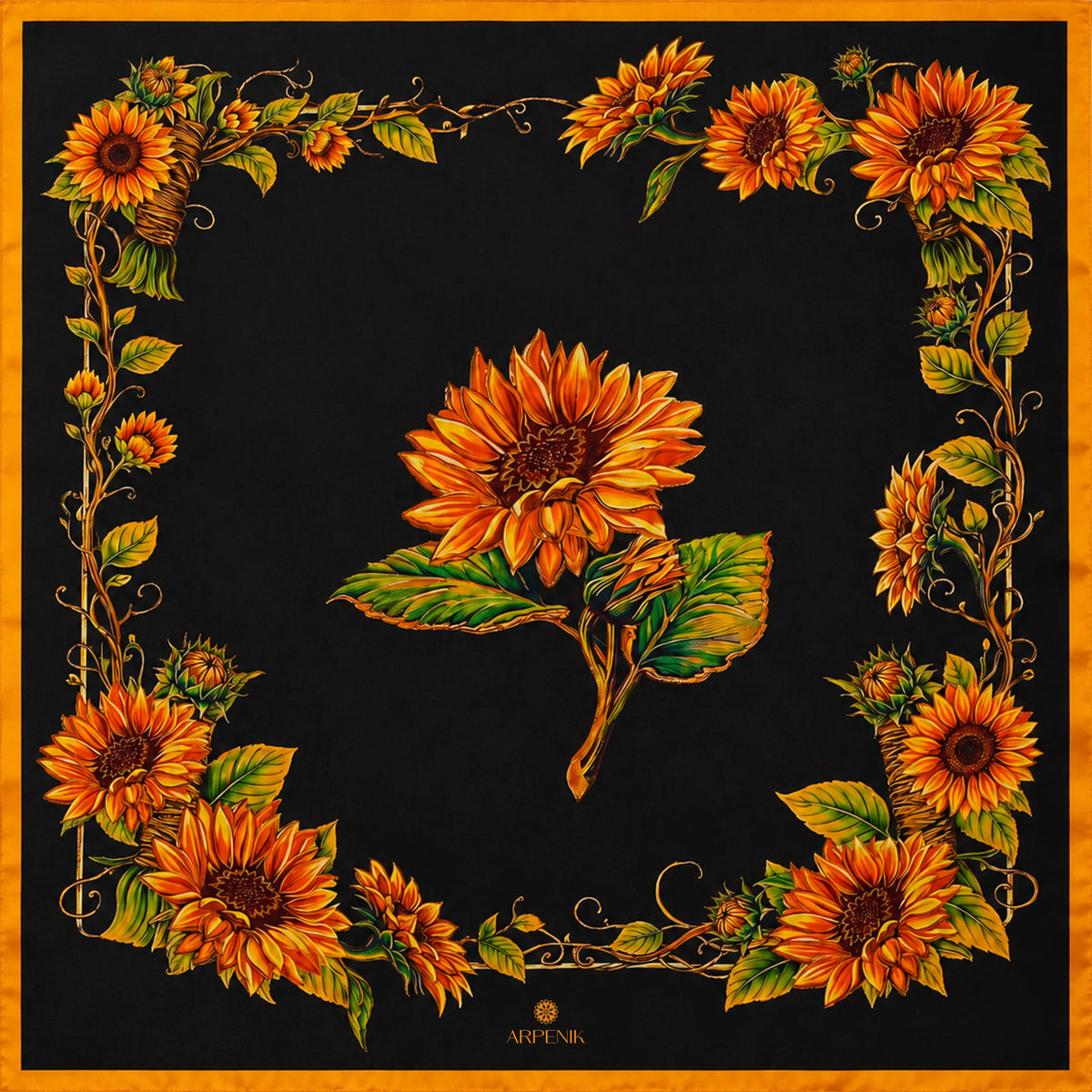 Sunflower Silk Scarf