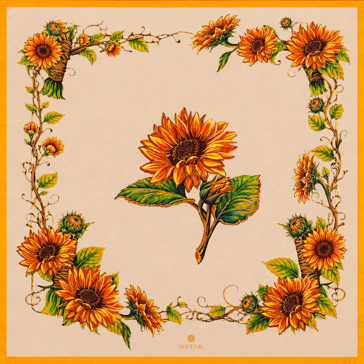 Sunflower Silk Scarf